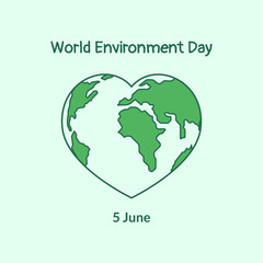 Poster for the World Environment Day in flat style