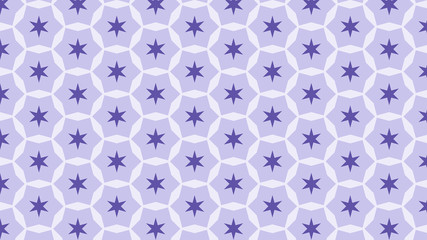 Fototapeta na wymiar Violet Seamless Stars Pattern Vector Art