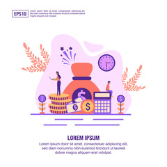 Vector illustration concept of economy. Modern illustration conceptual for banner, flyer, promotion, marketing material, online advertising, business presentation