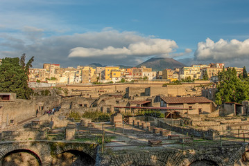 Herculaneum Roman ruins, Gulf of Naples, Ercolano, Campania, Italy