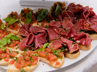 Delicious appetizer on event.