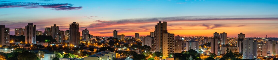 Naklejka premium Panoramic view of the city of Bauru. Interior of the State of São Paulo. Brazil.
