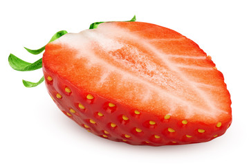 strawberry isolated on white background, clipping path, full depth of field, high quality photo