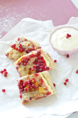 Preiselbeer Flammkuchen hell