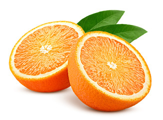 orange isolated on white background, clipping path, full depth of field