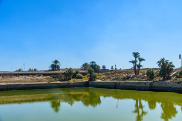 Sacred lake in Karnak temple. Luxor, Egypt