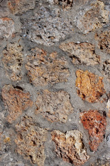 Volcanic rock wall