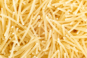 Angel hair noodles, top view