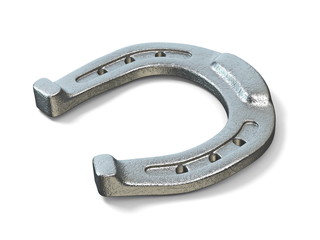 Silver horseshoe 3D