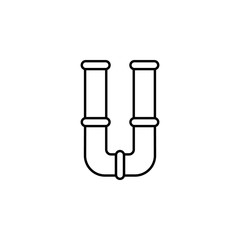 sewer pipe icon. Element of plumbering icon. Thin line icon for website design and development, app development. Premium icon