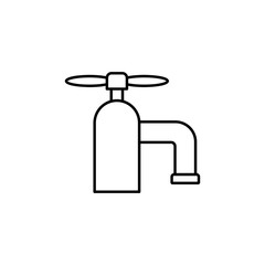 water valve icon. Element of plumbering icon. Thin line icon for website design and development, app development. Premium icon