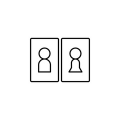 toilet sign icon. Element of plumbering icon. Thin line icon for website design and development, app development. Premium icon