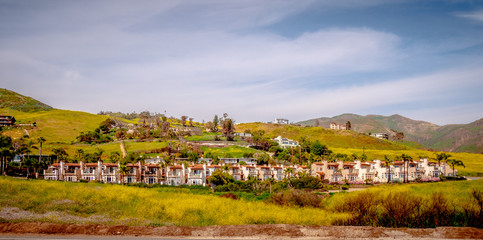 Exclusive mansions at Malibu beach at the Pacific Coast Highway - travel photography