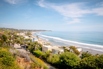 Exclusive mansions at Malibu beach at the Pacific Coast Highway - travel photography