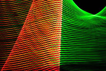 Obraz premium Some abstract colored lines on black background.