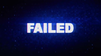 Failed Text Digital Noise Twitch and Glitch Effect Tv Screen Loop Animation Background. Login and Password Retro VHS Vintage and Pixel Distortion Glitches Computer Error Message. - Powered by Adobe
