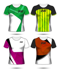 Set of soccer or football jersey template t-shirt style, Design your football club vector illustration