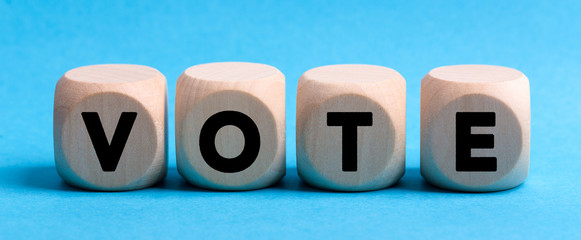 Vote Concept Wooden Blocks