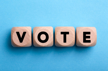 Vote Concept Wooden Blocks