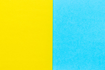 Abstract yellow and light blue color paper textured background with copy space for design and decoration