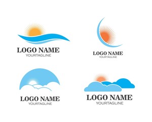 sun ilustration logo vector icon