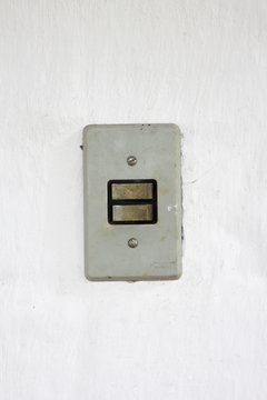 White and old power plug