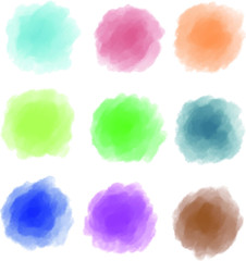 Watercolor flame background set