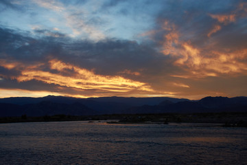 Sunset on the river