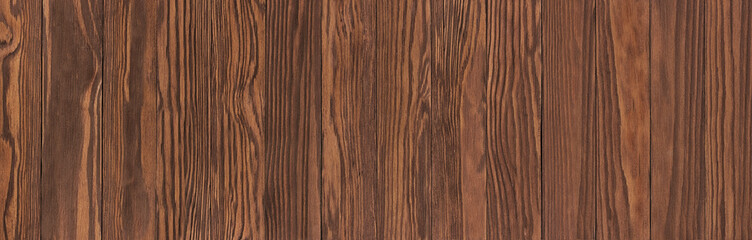 Naklejka premium Brown wood texture, background of wooden plank