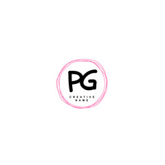 P G PG Initial logo template vector