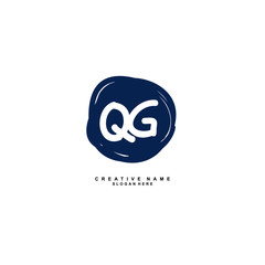 Q G QG Initial logo template vector