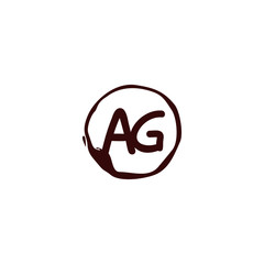 A G AG Initial logo template vector
