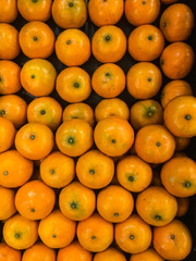 Orange Thai citrus fruit has a sweet, sour taste.