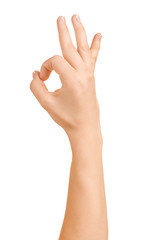 Obraz na płótnie Canvas Female hand gesture.