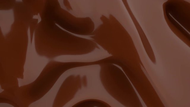 Liquid Chocolate background. Melted dark Chocolate. Wave brown animation. Chocolate. seamless looping animation