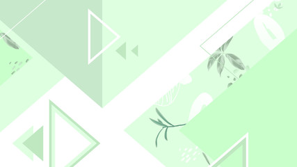 Abstract background, triangle shapes in soft green tones