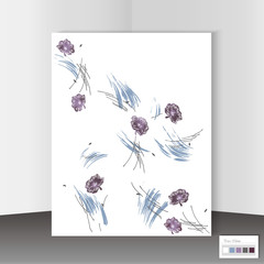 Graphical Idesign of Japanese style pretty flower, illustration