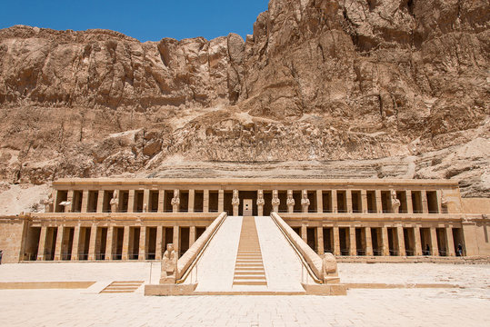 The antique temple of female pharao Hatchepsut near Luxor in Egypt