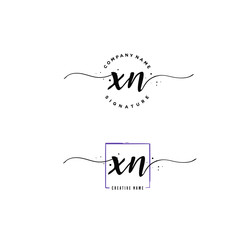 X N XN Initial letter handwriting and  signature logo.