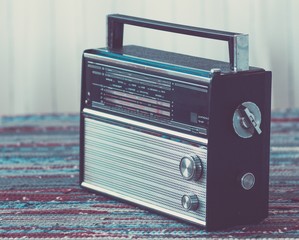 Old retro radio receiver.