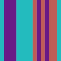 Fototapeta premium Three-coloured vertical stripes consisting of the colours turquoise, purple, red. multicolor background pattern can be used for fabric textiles, postcards, websites or wallpaper.