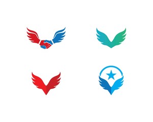 Fototapeta premium Wing logo vector