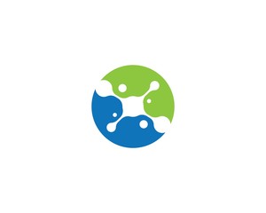 molecule logo vector
