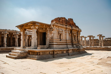 Naklejka premium Ruins of the Vittala Temple Complex, Hampi, Karnataka, India.