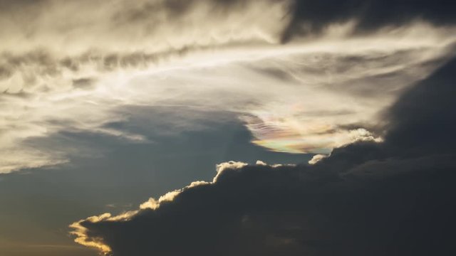 Polar stratospheric (Nacreous) clouds.