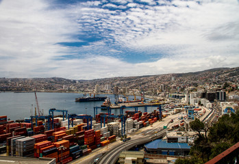 Obraz premium view of port of Viña