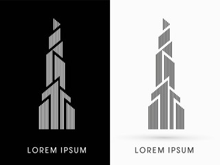 Abstract Building Construction High Tower graphic vector