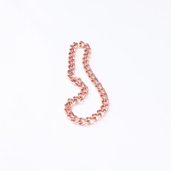 gold bracelet isolated on white background.