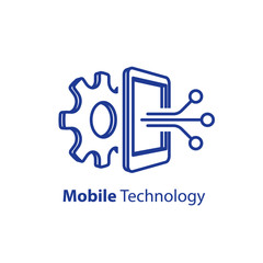 Obraz premium Software development, mobile technology concept, smartphone innovation