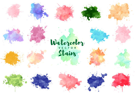 watercolor stains